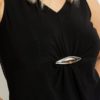 Hardware Detail V-neck Top Style 231304 - Image 3