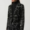 Joseph Ribkoff Black/Multi Plaid Jacket Style 233218
