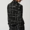 Joseph Ribkoff Black/Multi Plaid Jacket Style 233218 - Image 3