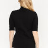 Frank Lyman Black Textured Mock Neck Top Style 233866U - Image 2