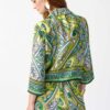 Joseph Ribkoff Paisley Print Front Tie Top - Image 2
